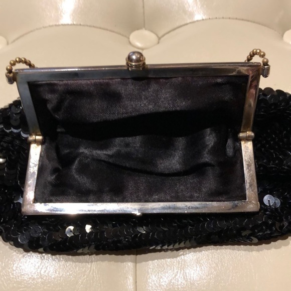 Vintage Special occasion black sequin handbag - Picture 5 of 8